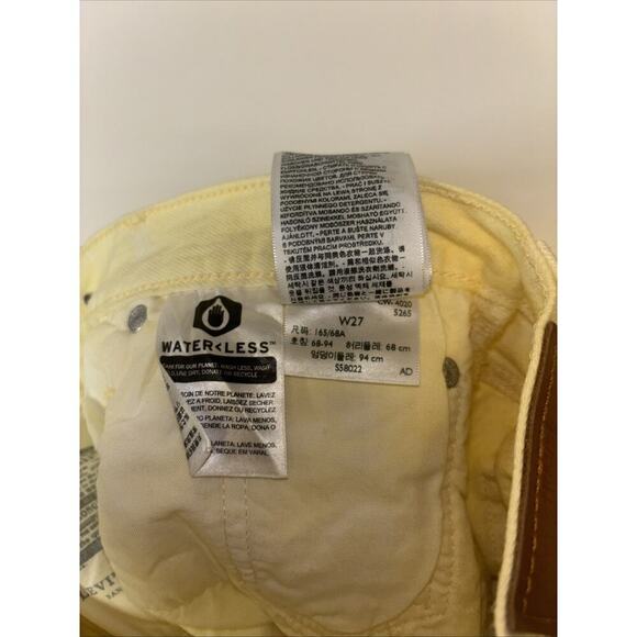 Levi’s 501 Denim Cutoff Shorts Sz 27 High Rise Button Fly Boho Yellow Fairycore - Picture 9 of 9